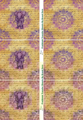 Brand Zero Pratibimb Transfer Sheets - Ethenic Elephant