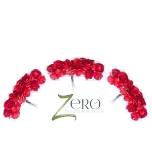 Bunch of 36 Pcs Hand Made Paper Flower - Red Color