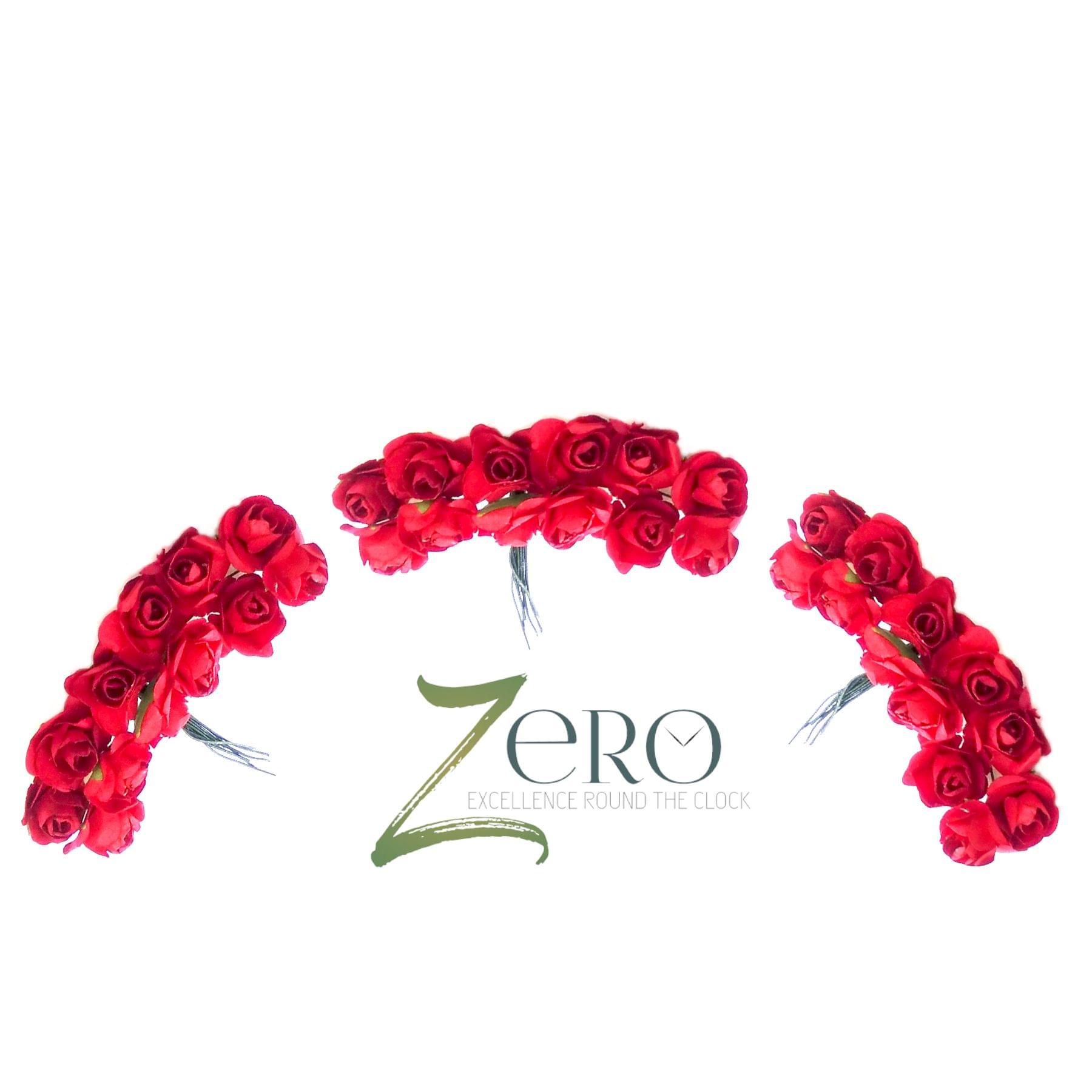 Bunch of 36 Pcs Hand Made Paper Flower - Red Color