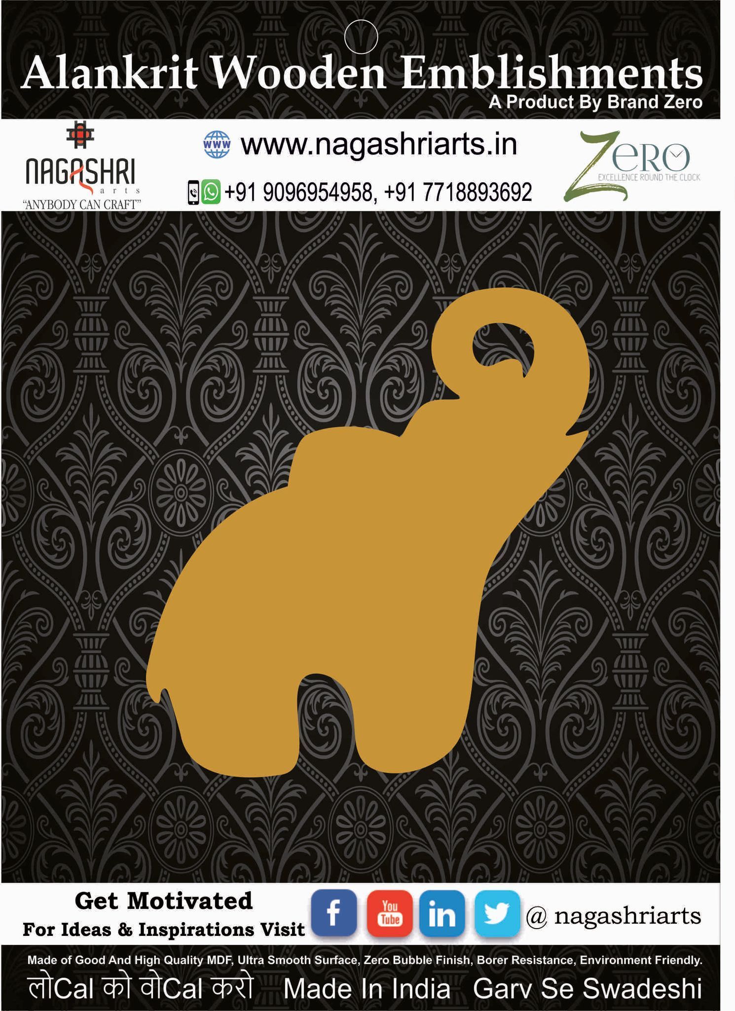 Brand Zero MDF Chopping Board Design 101 - Select Your Preference Of Size & Thickness