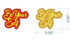 Brand Zero MDF Double Layered Quotes Fridge Magnet Design - Be Your Self