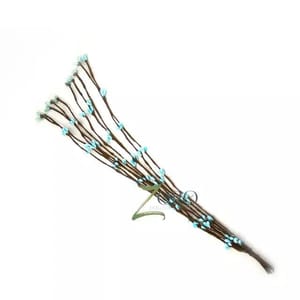 Bunch of 10 Pcs Two Tone Pollan Sticks Dual Color - Light Blue And White