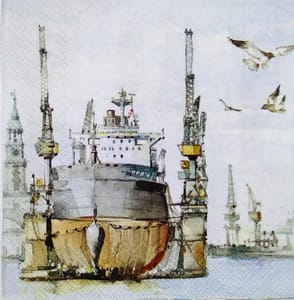 Decoupage Napkin / Tissue papers - 33cm by 33cm - Oil Plant