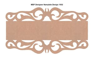 Brand Zero MDF Designer Name Plate Base - Design 1002 - Select Your Preference Of Size & Thickness
