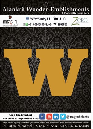 Brand Zero Alphabets, Numbers, Monograms - Lower Case W - CLBBT Font - Select Your Preference