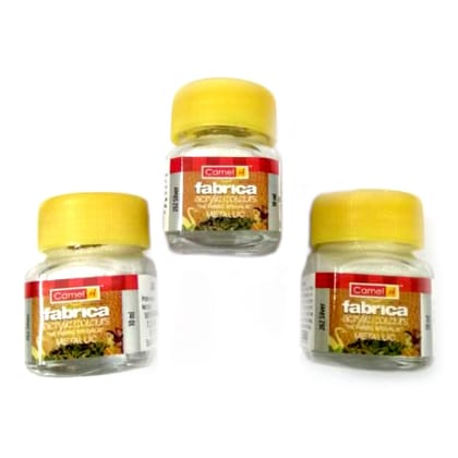 Camlin Fabrica Acrylic Metallic Colour Silver 262 - 10 ml Combo of 3 Pcs
