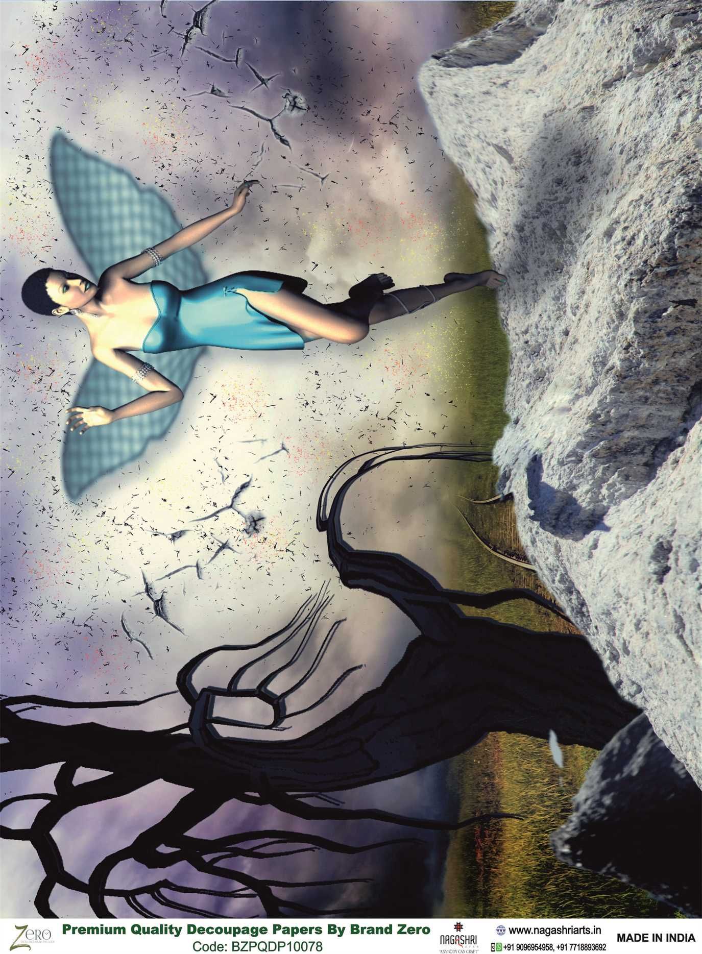 Brand Zero Premium Quality Decoupage Paper Pack of Two - Design Code: BZPQDP10078