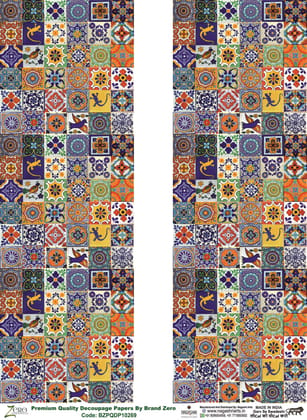 Brand Zero Premium Quality Decoupage Paper Pack of Two - Design Code: BZPQDP10269