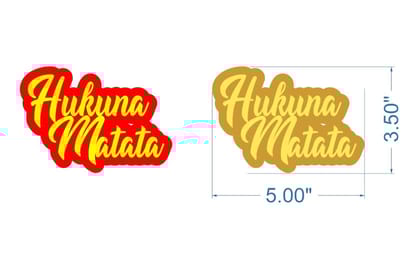 Brand Zero MDF Double Layered Quotes Fridge Magnet Design - Hakuna Matata