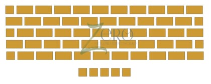 Brand Zero MDF Bricks Embellishments Pack of 60 Pcs - To Construct Artificial Wall