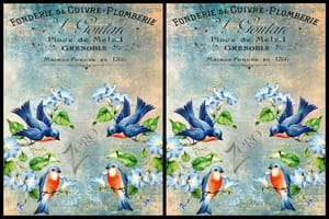 Brand Zero Luxury Speciality Decoupage Paper - Messenger Bird