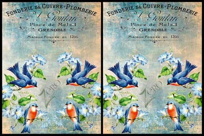 Brand Zero Luxury Speciality Decoupage Paper - Messenger Bird