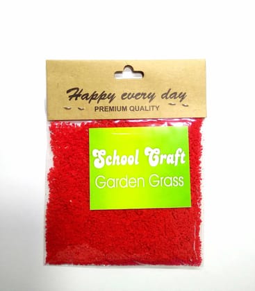 Artificial Tree Powder School Grass - Red - 10 Grams Pack