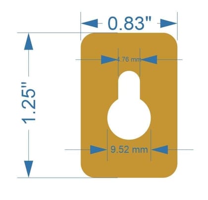 Brand Zero MDF Hooks Design 1 - Size 1.25 Inches Height