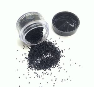 Micro Mini Pearl Beads Black 10 Gms