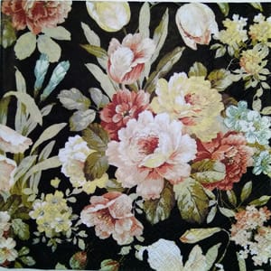 Decoupage Napkin / Tissue papers - 33cm by 33cm - Black Background