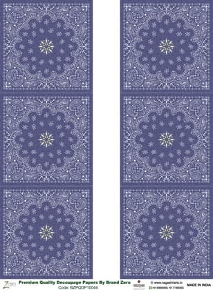Brand Zero Premium Quality Decoupage Paper Pack of Two - Design Code: BZPQDP10044