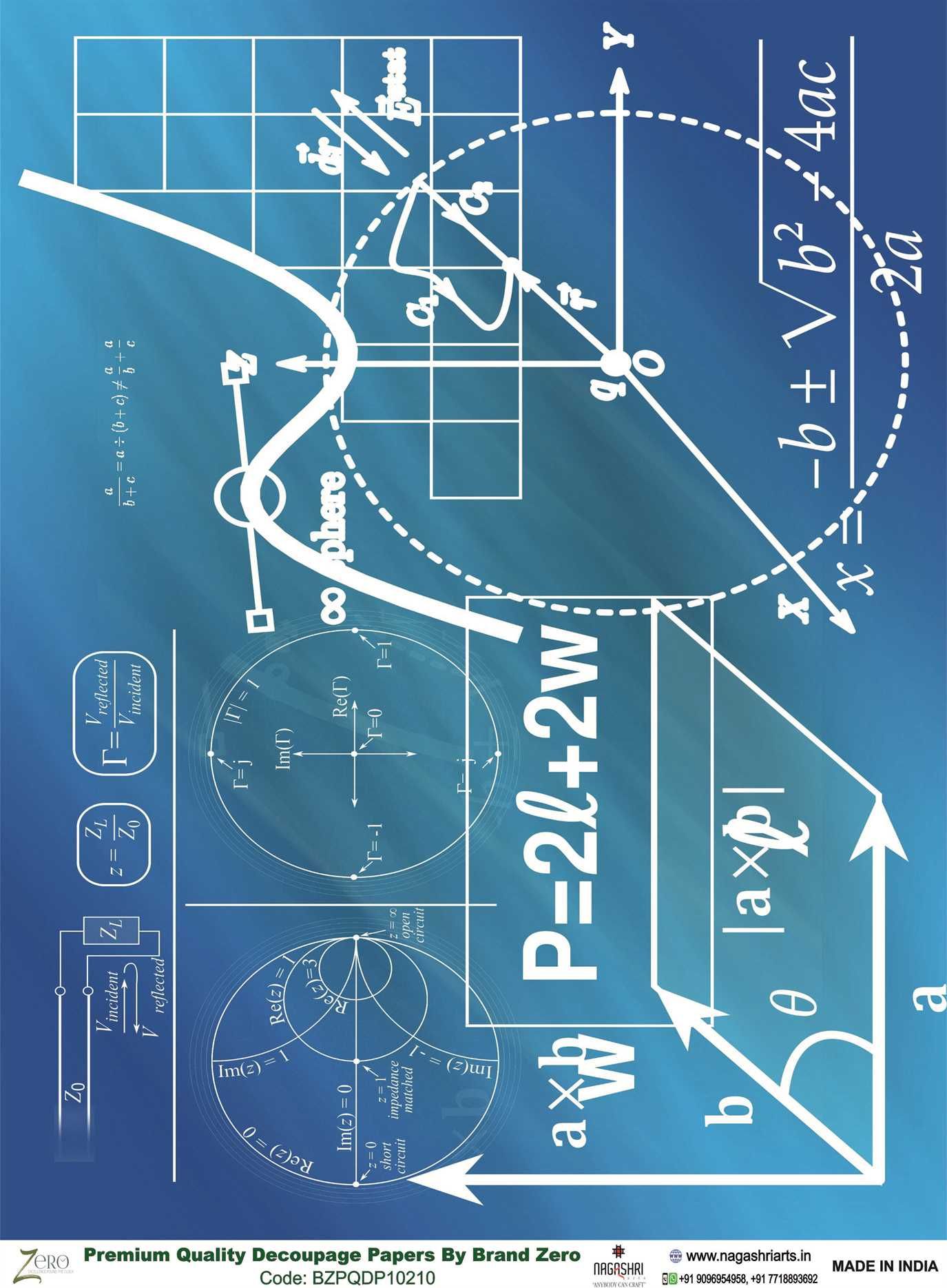 Brand Zero Premium Quality Decoupage Paper Pack of Two - Design Code: BZPQDP10210