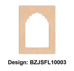 Brand Zero Plain MDF Diy Jharokha Base - Single Frame Layer - Design BZJSFL10003 - Select Your Preference Of Size & Thickness