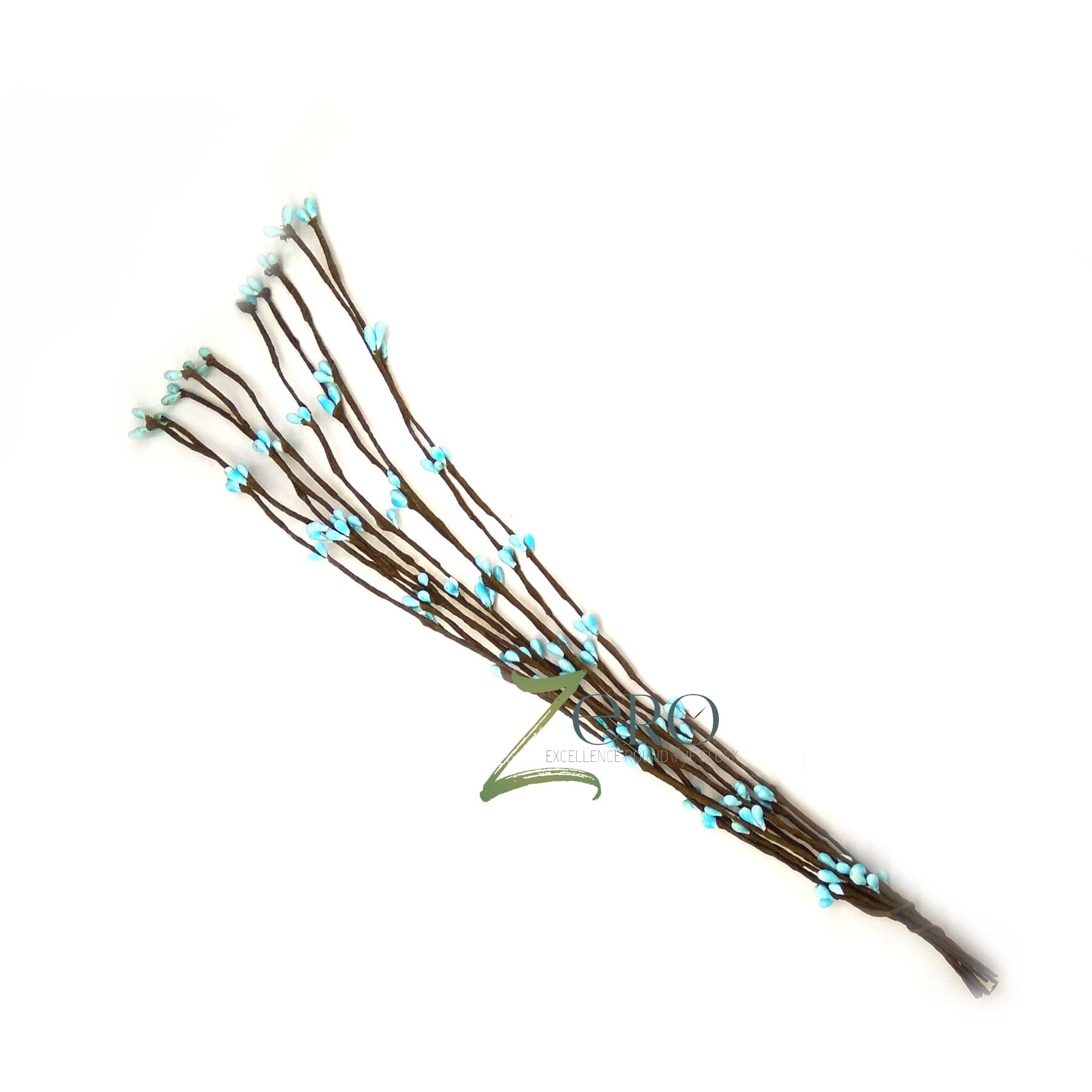 Bunch of 10 Pcs Two Tone Pollan Sticks Dual Color - Light Blue And White