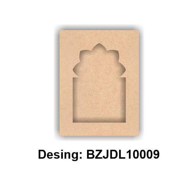 Brand Zero Plain MDF Diy Jharokha Bases Double Layer -  Design BZJDL10009 - Select Your Preference Of Size & Thickness
