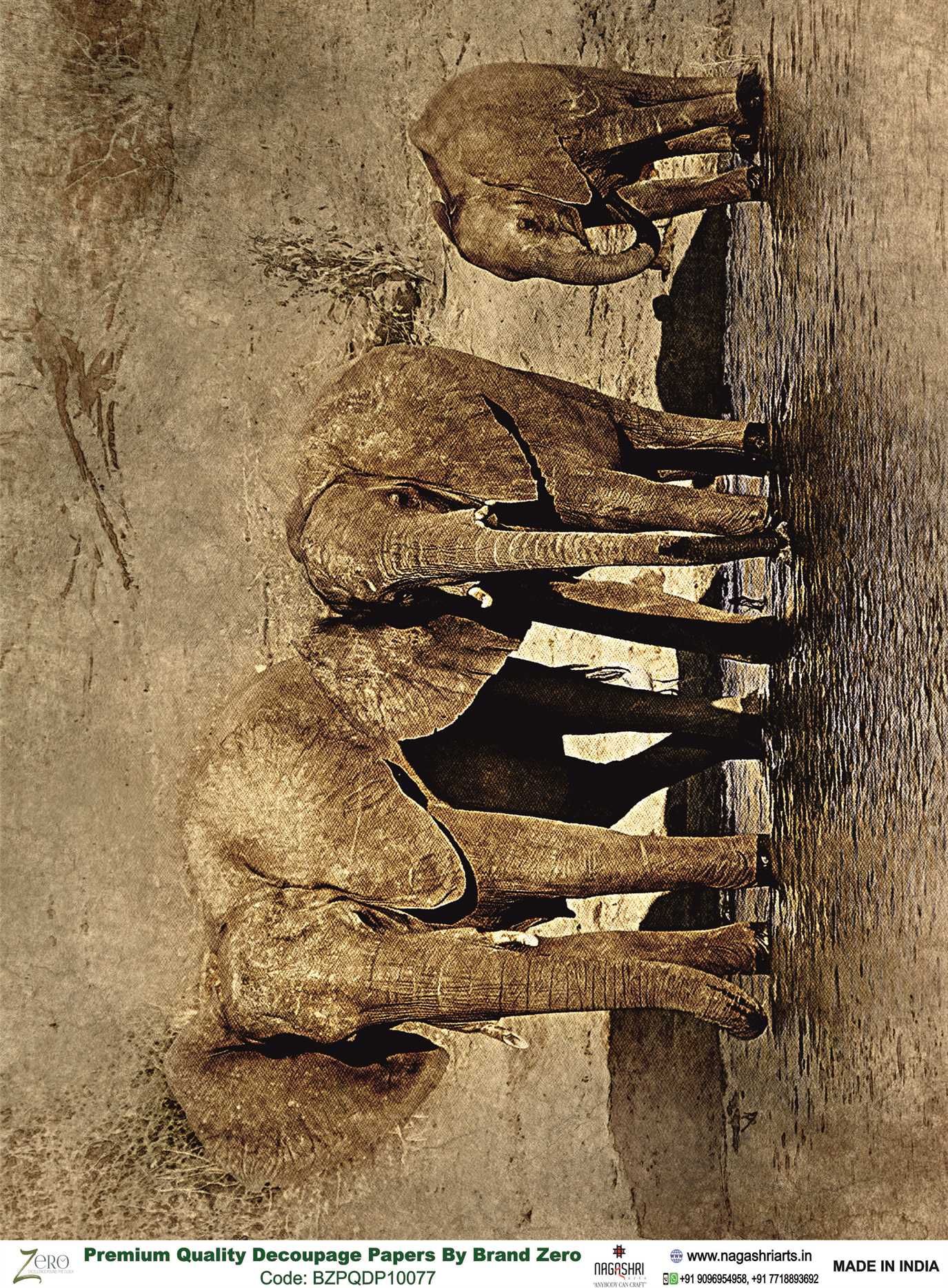 Brand Zero Premium Quality Decoupage Paper Pack of Two - Design Code: BZPQDP10077