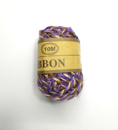 Tricolor Jute Twine String 10 Meter Roll - Natural Purple Brown 3 Ply - 2mm Diameter Tricolor Jute Twine String 10 Meter Roll - Natural Purple Brown 3 Ply - 2mm Diameter