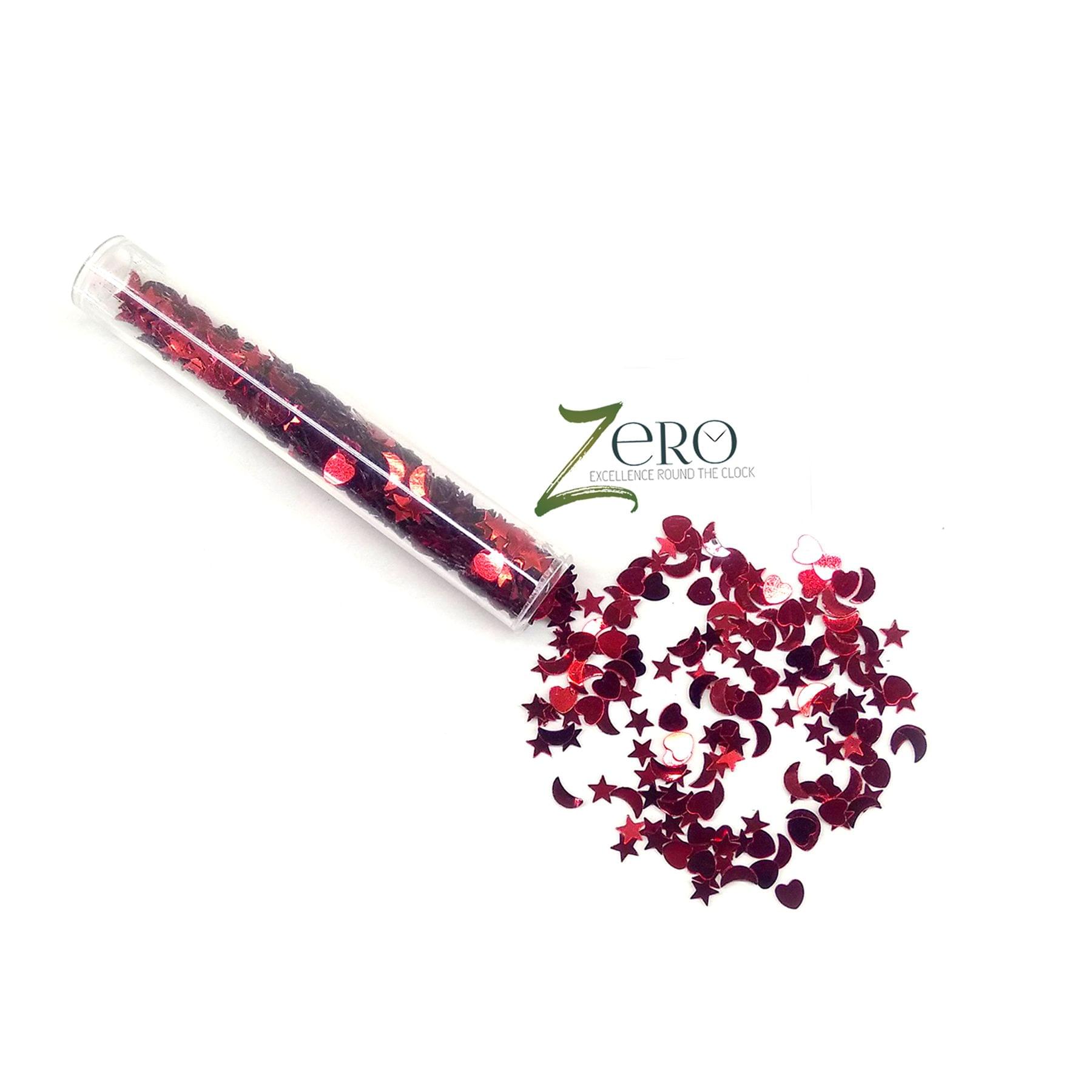 Brand Zero - Metallic Glitters - Red Color Single Tube