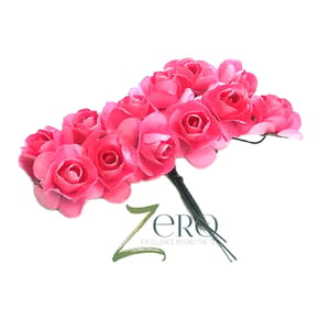 Bunch of 12 Pcs Hand Made Paper Flower - Light Pink Color Bunch of 12 Pcs Hand Made Paper Flower - Light Pink Color