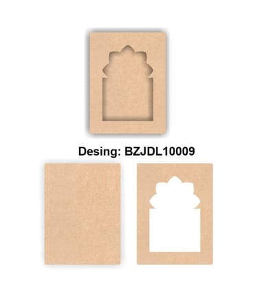 Brand Zero Plain MDF Diy Jharokha Bases Double Layer -  Design BZJDL10009 - Select Your Preference Of Size & Thickness