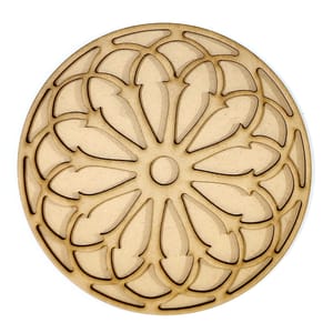 Brand Zero Double Layer MDF Rangoli Base - Design 1022 - Select Your Preference Of Size & Thickness