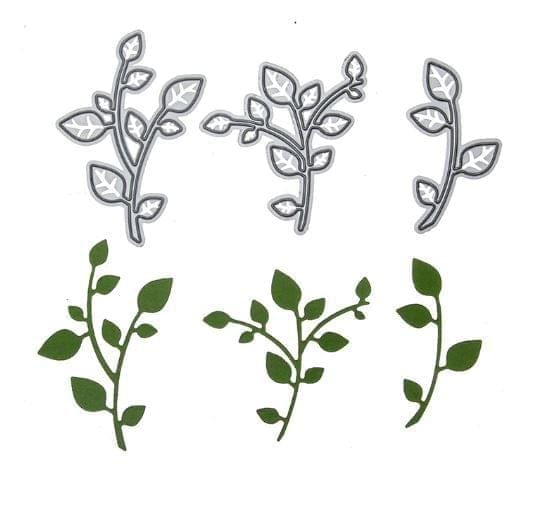 Brand Zero Die - 3 Bunch Leaves Metal Cutting Dies 4.3 x 5.9 CM