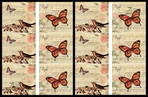 Brand Zero Luxury Speciality Decoupage Paper - Bird & Butterfly