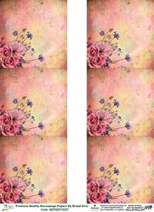 Brand Zero Premium Quality Decoupage Paper Pack of Two - Design Code: BZPQDP10257
