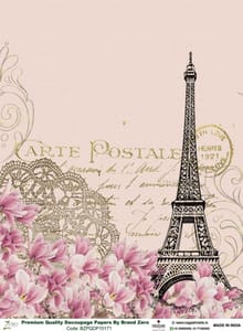 Brand Zero Premium Quality Decoupage Paper Pack of Two - Design Code: BZPQDP10171