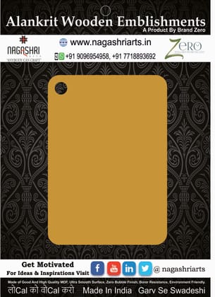 Brand Zero MDF Chopping Board Design 111 - Select Your Preference Of Size & Thickness