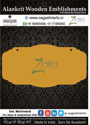 Brand Zero MDF Designer Name Plate BZDNP020