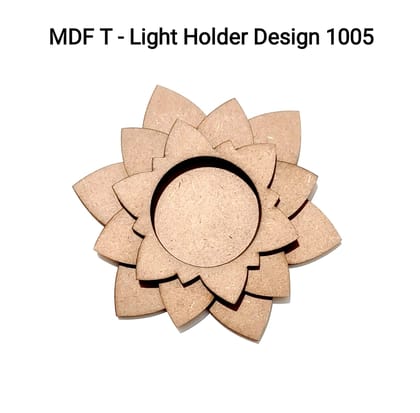 Brand Zero MDF Tea Light Holder Triple Layer - Design BZMDFTEALHDTL1005