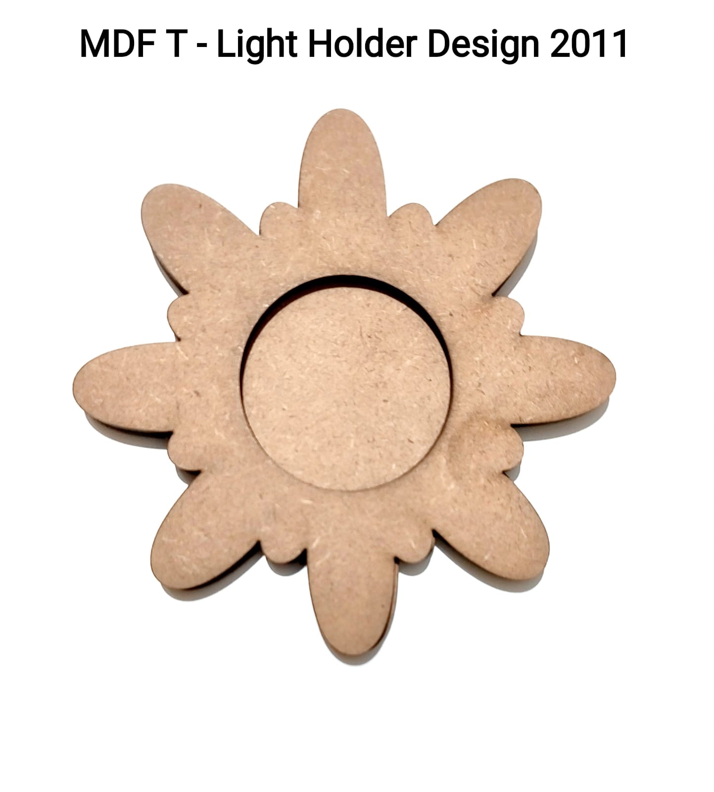 Brand Zero MDF Tea Light Holder Double Layer - Design BZMDFTEALHDDL2011