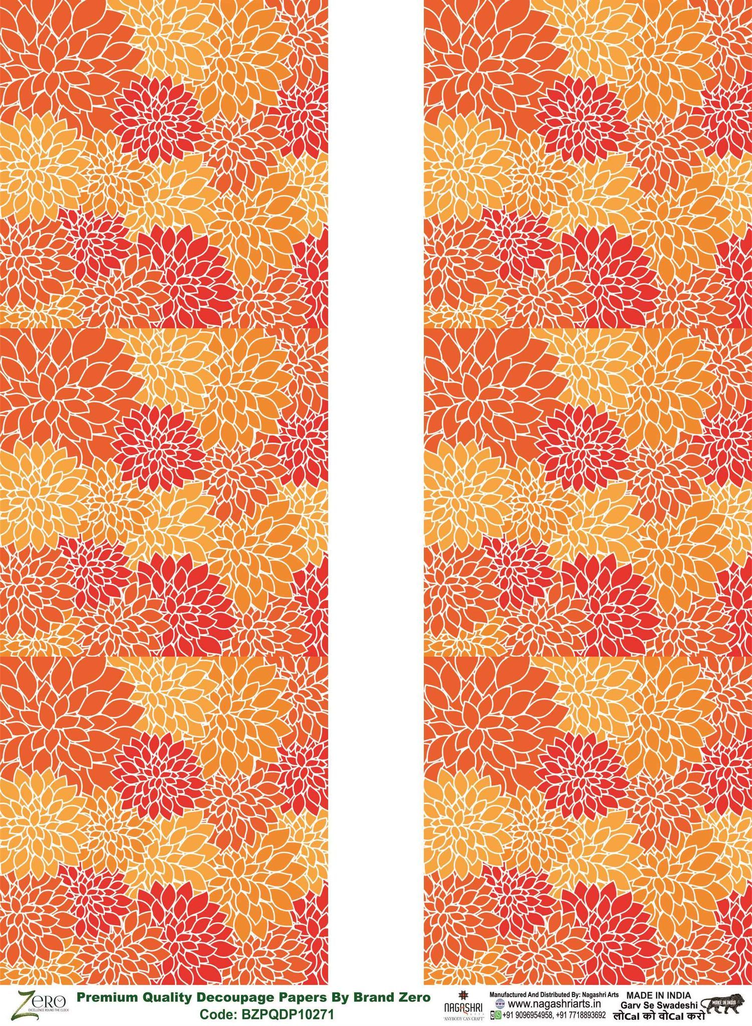 Brand Zero Premium Quality Decoupage Paper Pack of Two - Design Code: BZPQDP10271