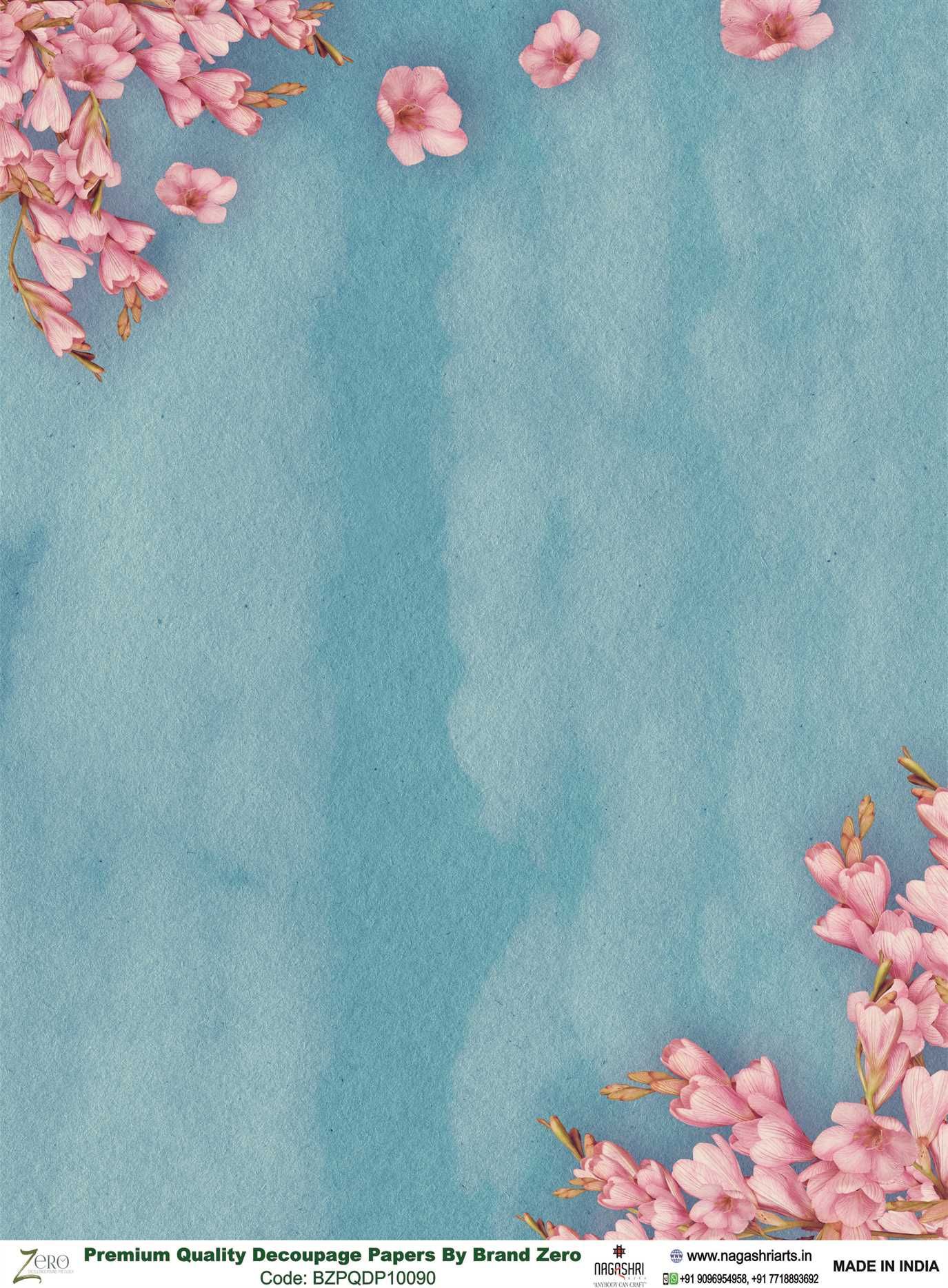 Brand Zero Premium Quality Decoupage Paper Pack of Two - Design Code: BZPQDP10090