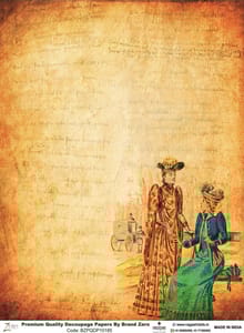 Brand Zero Premium Quality Decoupage Paper Pack of Two - Design Code: BZPQDP10185