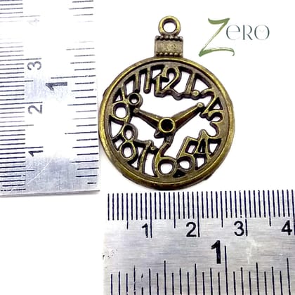 Brand Zero Vintage Metal Charms - Clock - Pack of 5 Pcs - 30mm*39mm*2mm