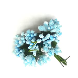 Bunch of 12 Pcs Two Tone Pollan - Light Blue Color