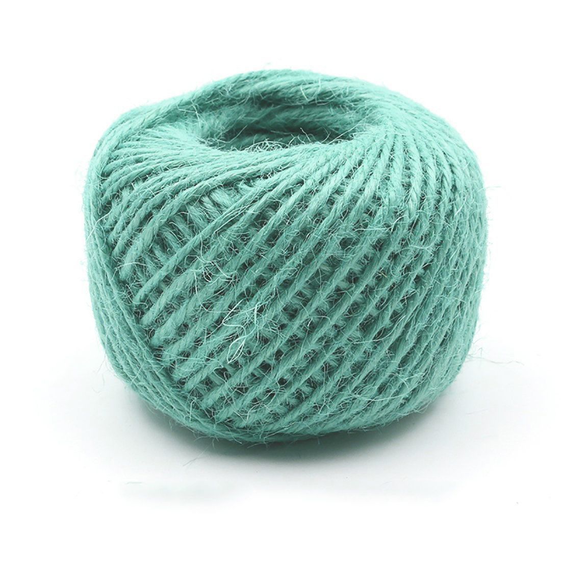 Jute Twine String 50 Meter Roll - Light Blue Color 3 Ply - 2mm Diameter