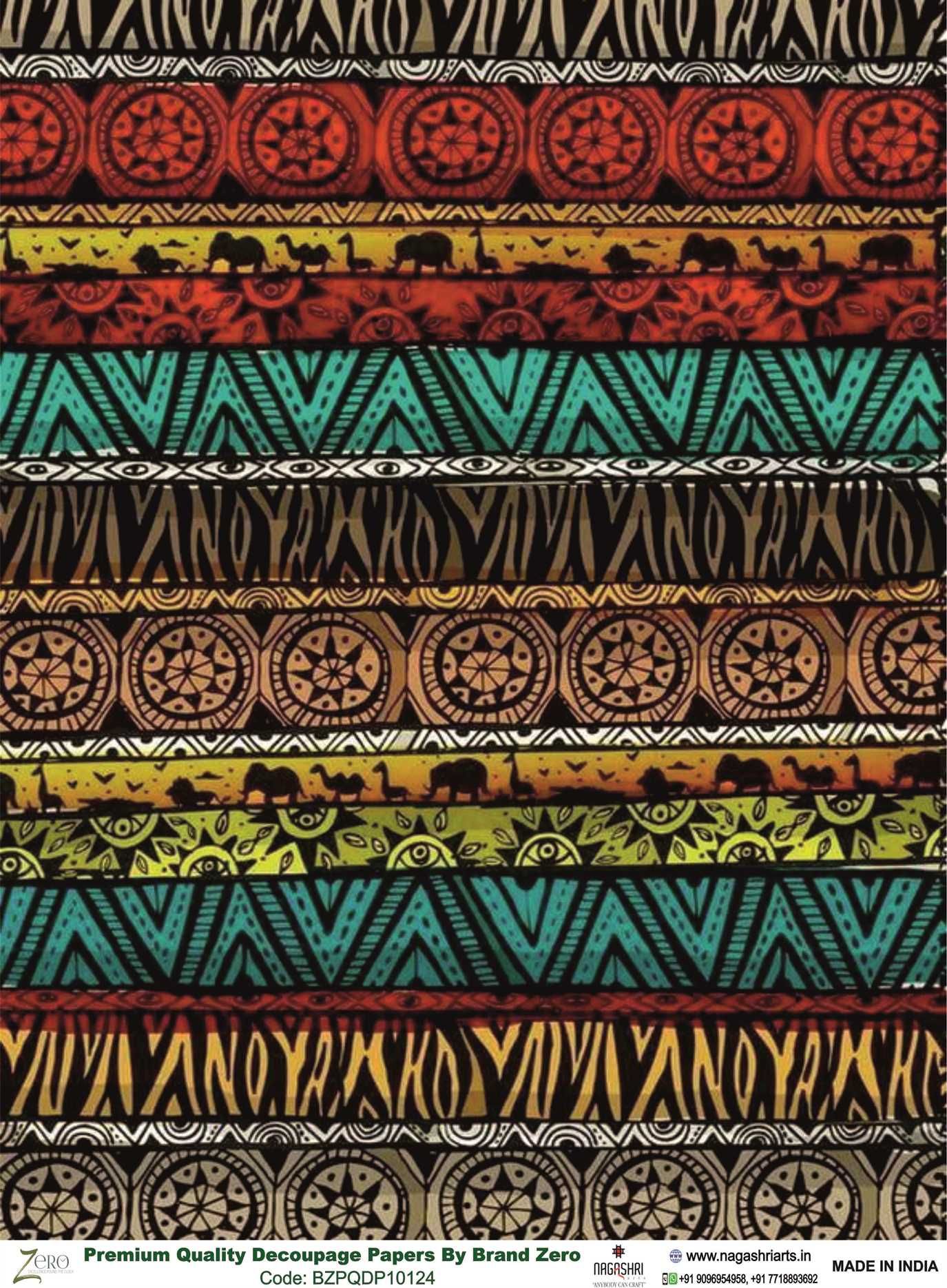 Brand Zero Premium Quality Decoupage Paper Pack of Two - Design Code: BZPQDP10124