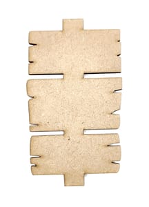 Brand Zero MDF 3 Plank Fridge Magnet Base Design 1 - Size: 2.6 Inches by 4.5 Inches And 4.0 mm Thick