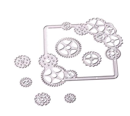 Brand Zero Die - Steampunk Gears And Frame Metal Cutting Dies 10.5 x 11.0 CM