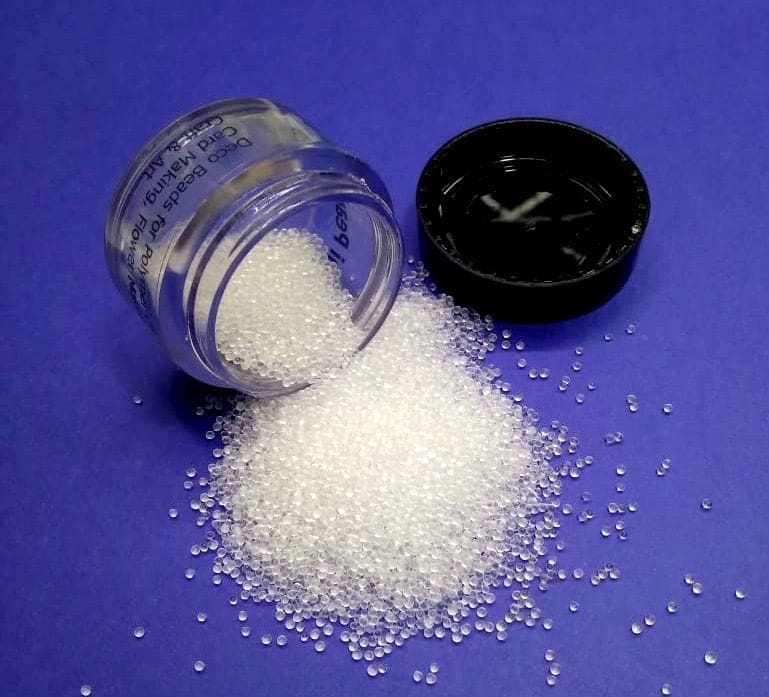 Micro Mini Pearl Beads Clear 10 Gms