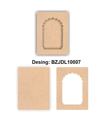 Brand Zero Plain MDF Diy Jharokha Bases Double Layer -  Design BZJDL10007 - Select Your Preference Of Size & Thickness